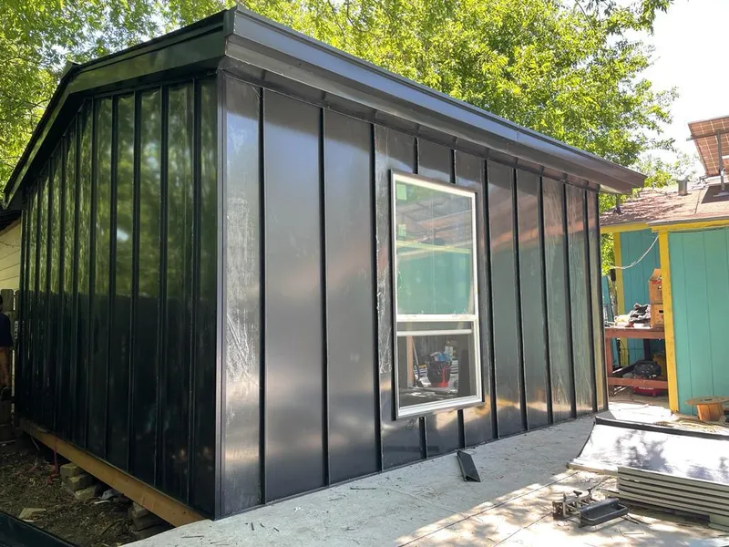 Black standing seam metal wall panels for Metal Roof Installation in Upper Sandusky